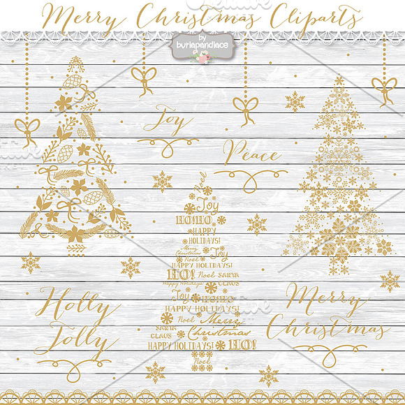 Christmas tree clipart in Illustrations - product preview 2