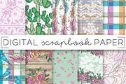 Pink Green Country Digital Papers