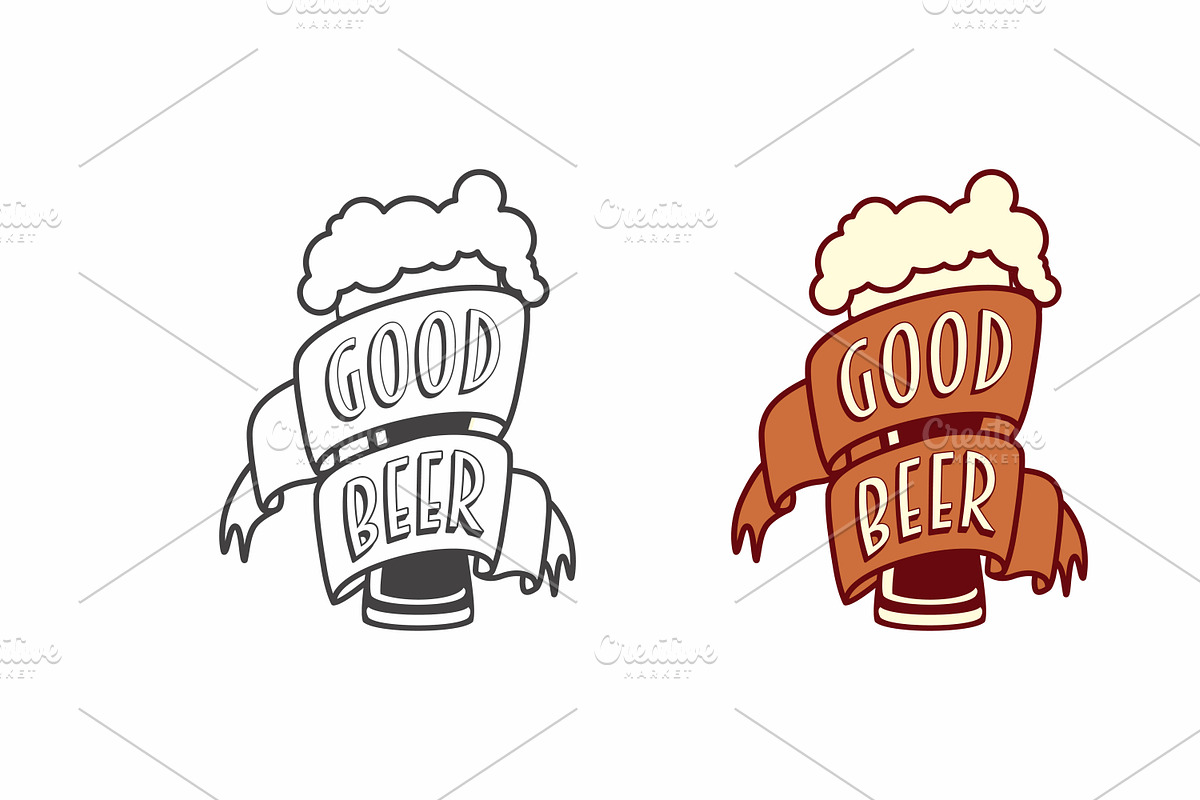 Logo craft beer with glass in Logo Templates - product preview 8