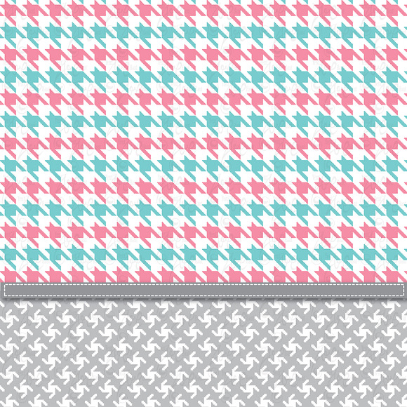 Geometric & Houndstooth DigitalPaper in Illustrations - product preview 1