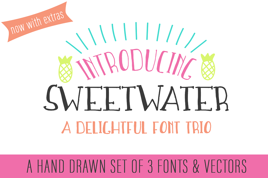 Sweetwater Handwritten Font Trio in Slab Serif Fonts - product preview 8