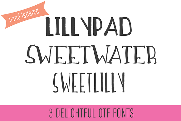 Sweetwater Handwritten Font Trio in Slab Serif Fonts - product preview 2