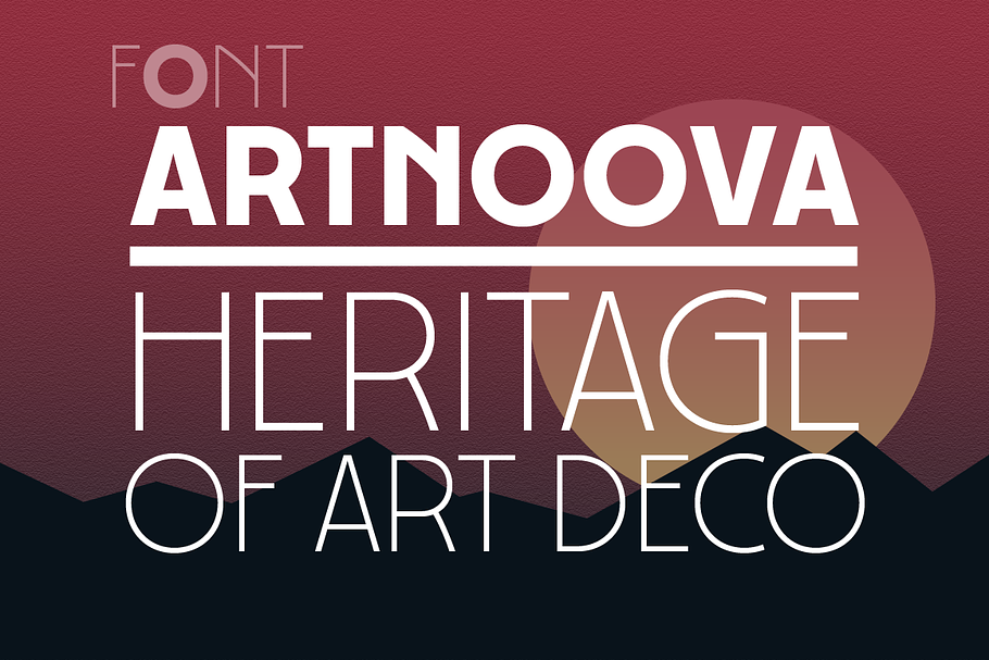 Artnoova font. Heritage of Art Deco in Art Deco Fonts - product preview 8