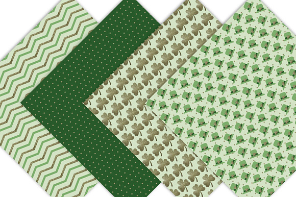 Saint Patrick's Digital Paper Pack in Patterns - product preview 4