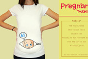 Pregnant T-shirt Mockup