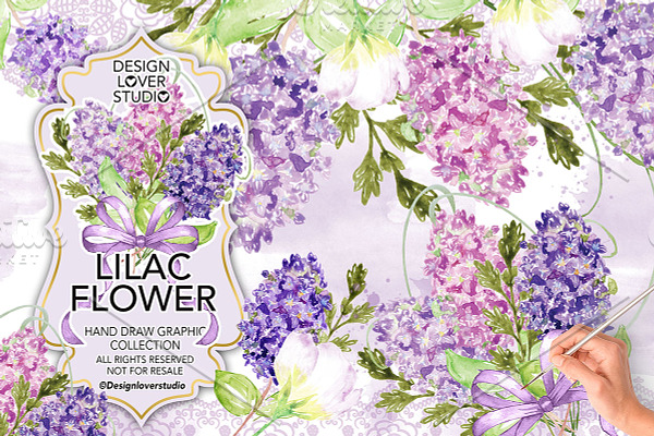 Watercolor Lilac design