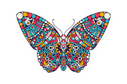 Butterfly. Vintage decorative elements