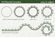 24 flourish brushes