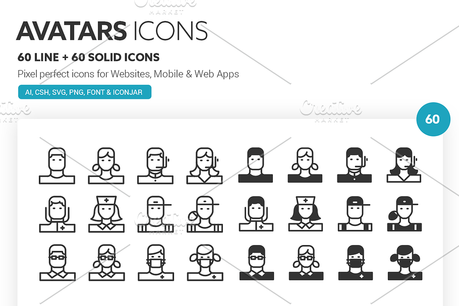 Avatar Icons in Graphics - product preview 8