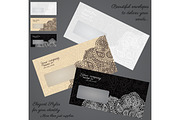 Envelopes print over template