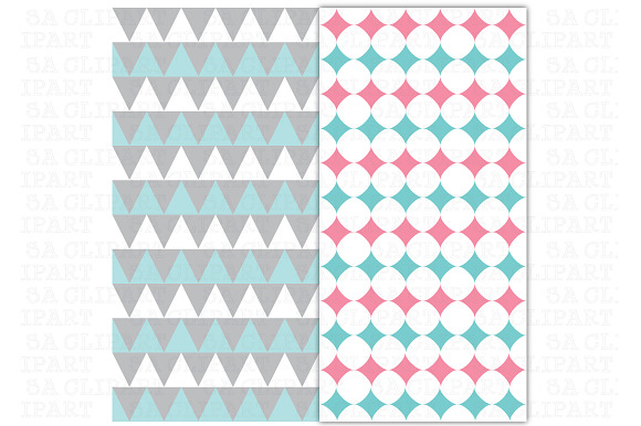 Geometric digital paper in Illustrations - product preview 1