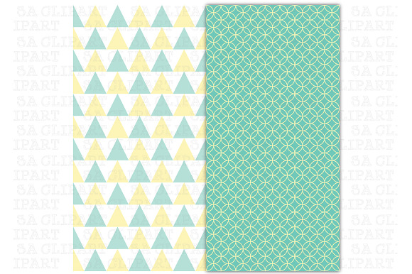 Geometric spring digital paper in Illustrations - product preview 2