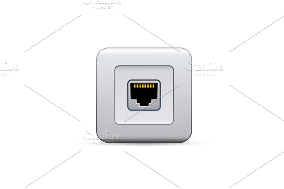 Network socket icon in Illustrations - product preview 8