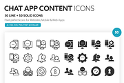 Chat App Content Icons