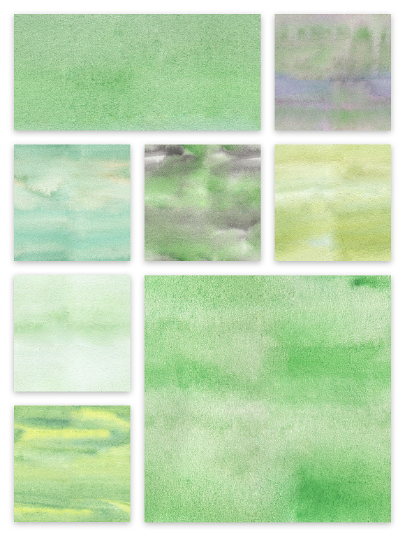 Watercolor Seamless Textures Green in Textures - product preview 5
