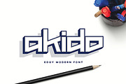 Akido Edgy Modern Logo Font Logotype