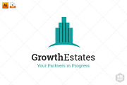 Growth Real Estate Logo Template