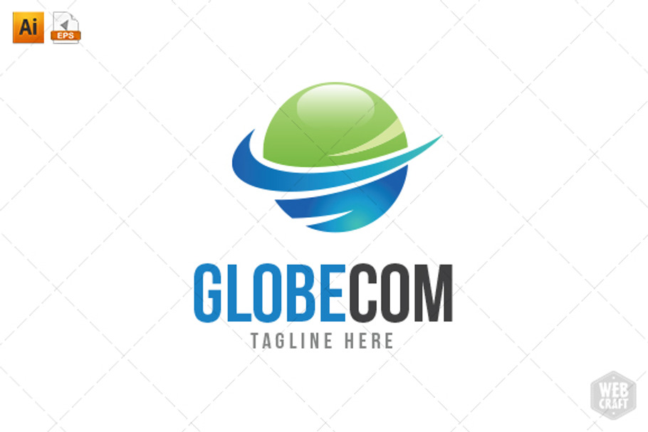 GlobeCom Logo Template in Logo Templates - product preview 8