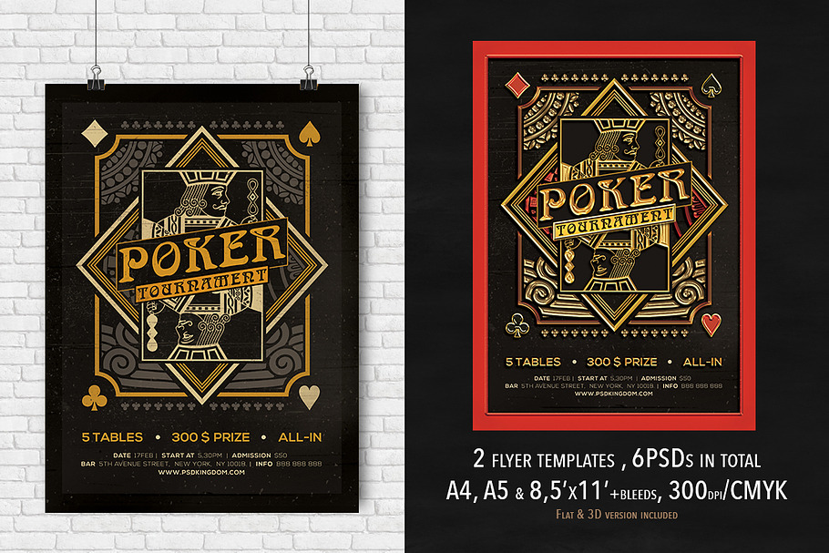 2 Poker Magazine Ad, Poster or Flyer