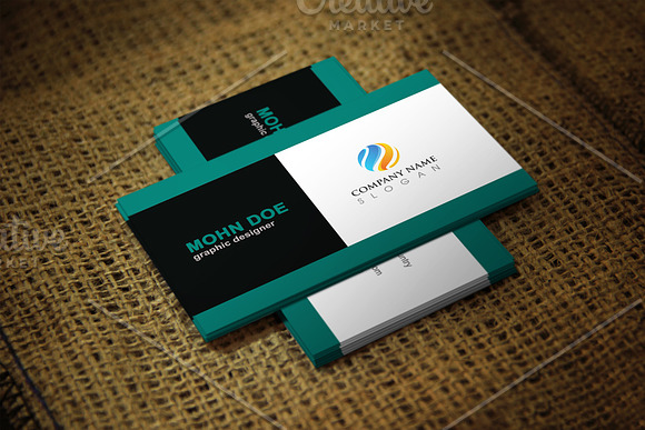 Riato Business Card Template in Business Card Templates - product preview 1