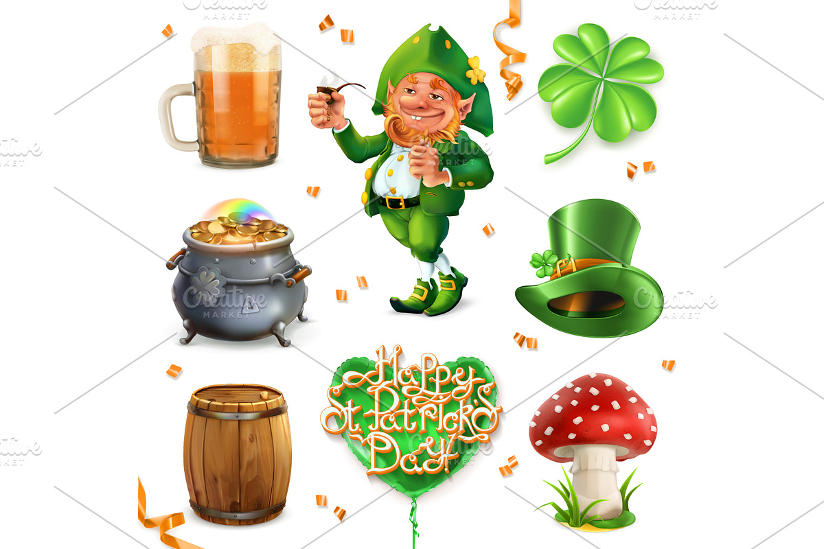 Happy St. Patrick's Day! Game icons in Illustrations - product preview 8