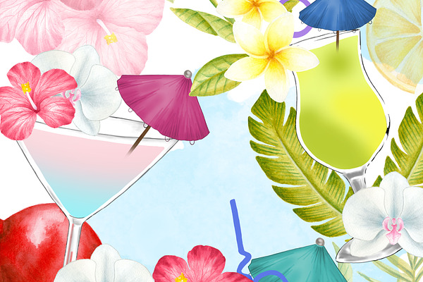 Cocktails illustration