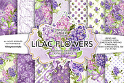 Watercolor LILAC FLOWERS DP pack
