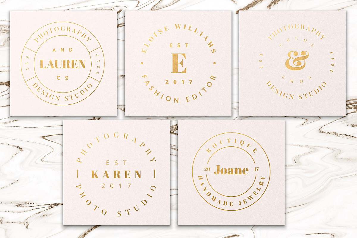 PREMIUM 120 Stamp Logo Bundle in Logo Templates - product preview 8