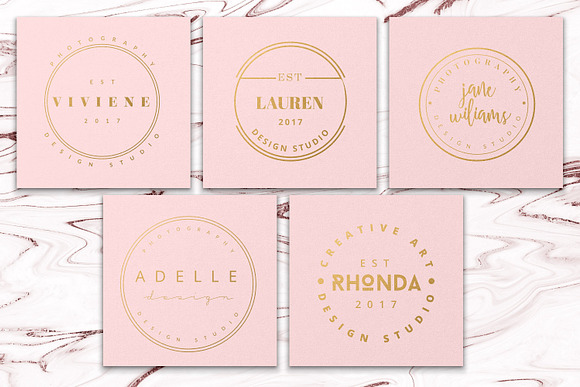 PREMIUM 120 Stamp Logo Bundle in Logo Templates - product preview 2
