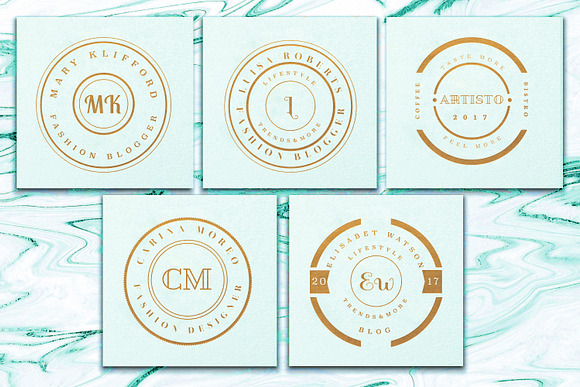 PREMIUM 120 Stamp Logo Bundle in Logo Templates - product preview 4