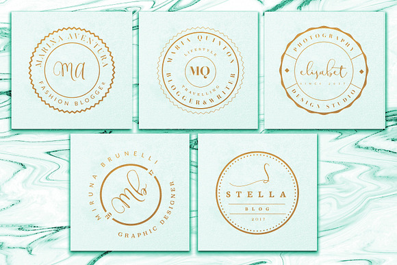 PREMIUM 120 Stamp Logo Bundle in Logo Templates - product preview 6