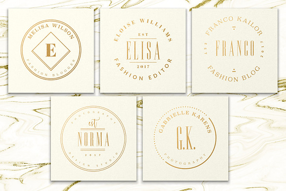 PREMIUM 120 Stamp Logo Bundle in Logo Templates - product preview 15