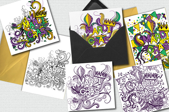 Mardi Gras Joyful Collection in Illustrations - product preview 3
