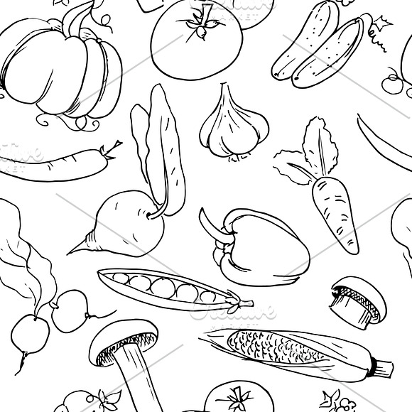 Vegetables set in Illustrations - product preview 3