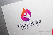 Flame People Fire Logo