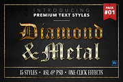 Diamond & Metal #1 - 15 Text Styles