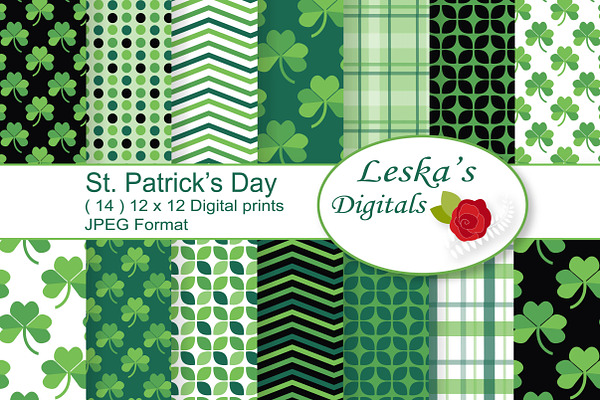 St. Patricks Day Digital Paper