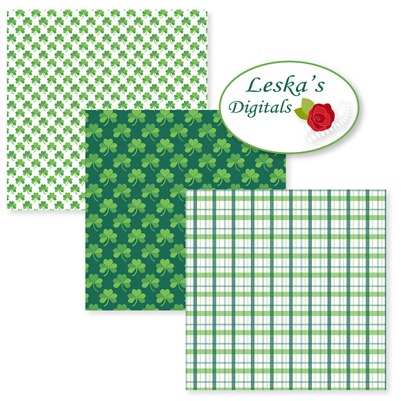 St. Patricks Day Digital Paper in Patterns - product preview 1