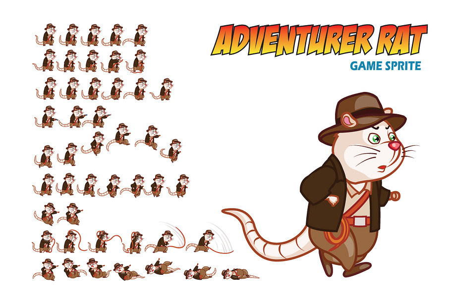 Adventurer Rat Game Sprite