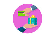Making Gifts Vector Concept in Flat Design