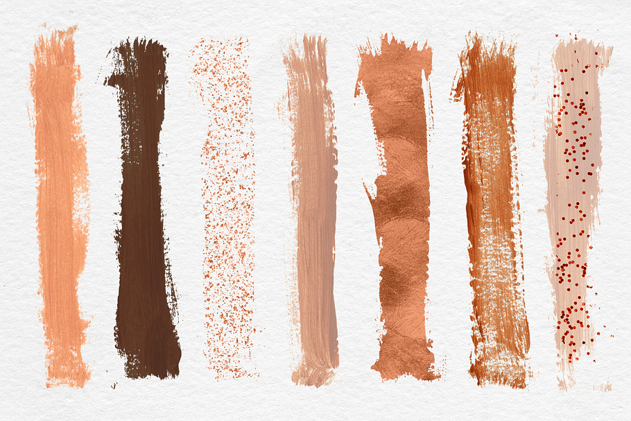 Copper Brush Strokes Clipart in Graphics - product preview 8
