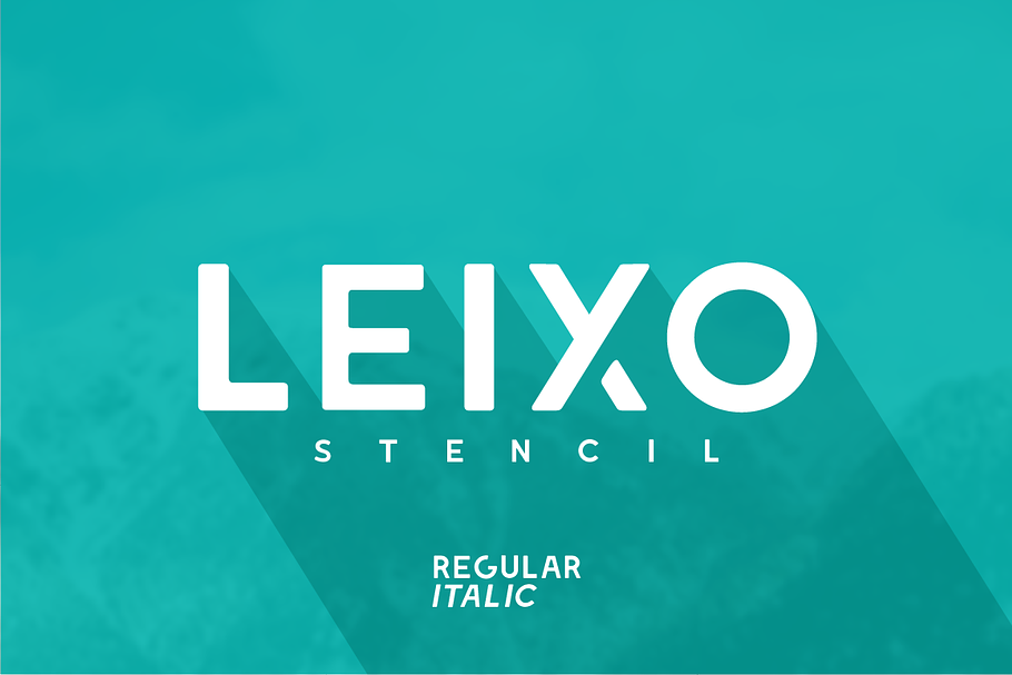 Leixo Stencil [Regular] in Stencil Fonts - product preview 8