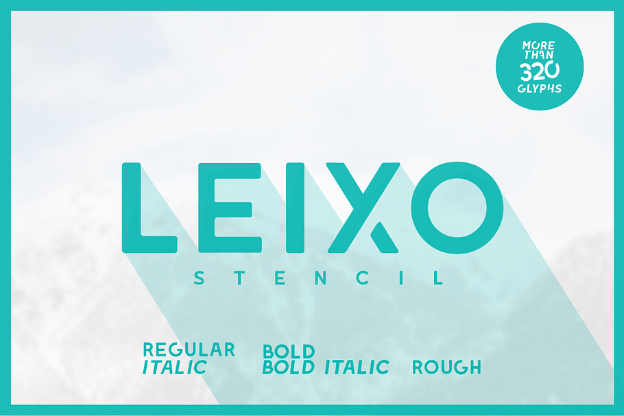 Leixo Stencil [Family] in Stencil Fonts - product preview 8