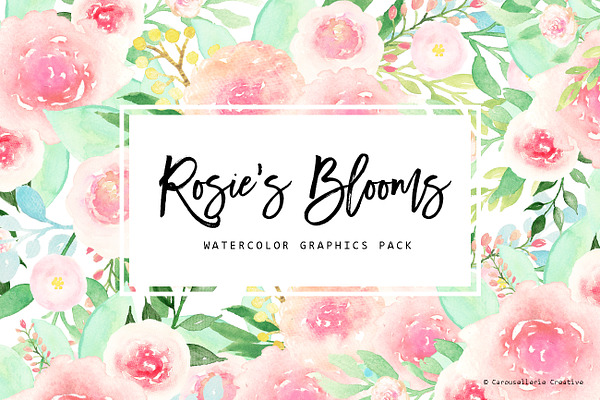 Rosie's Blooms - Watercolor Flowers