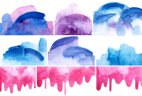 Watercolor brushes+design elements in Objects - product preview 5
