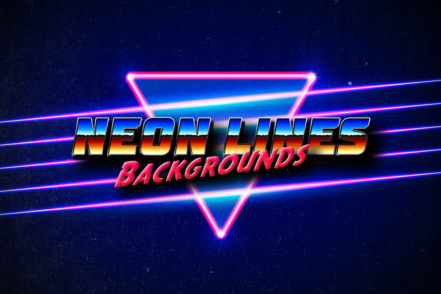 80s styled neon lines backgrounds
