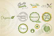 Organic Food Vector Set