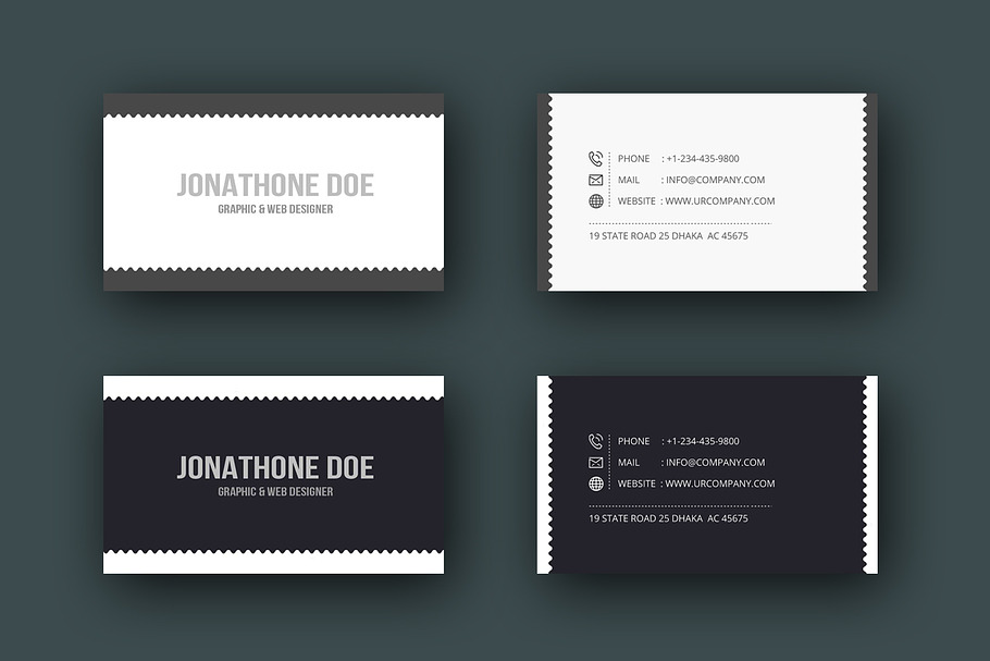 Business Card (2 version) in Business Card Templates - product preview 8