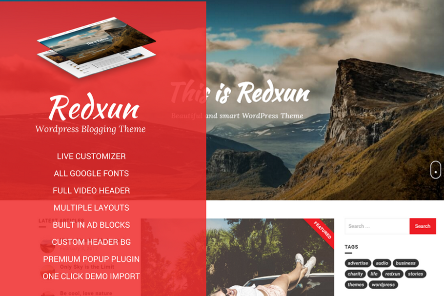 Redxun - Blogging WordPress Theme