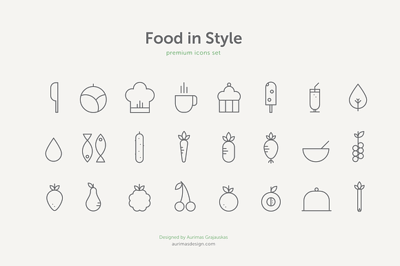 Food icons, birthday, shop, cooking, in Graphics - product preview 1